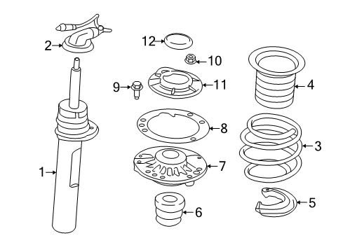 Front Coil Spring Diagram for 31336864223