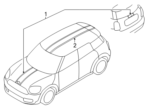 Set, Sport Stripes, White Diagram for 51142414409