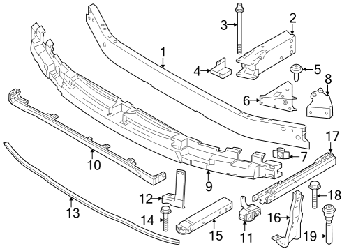 2023 BMW X1 Bumper & Components - Front Diagram 3