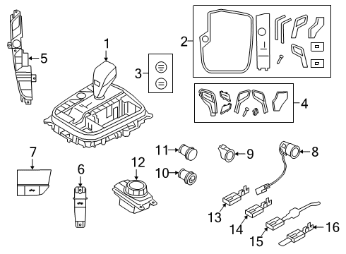 61315A1CA53 BMW Control Panel Center Console