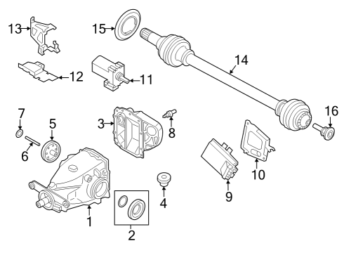 33205A74AC2 BMW OUTPUT SHAFT RIGHT REAR
