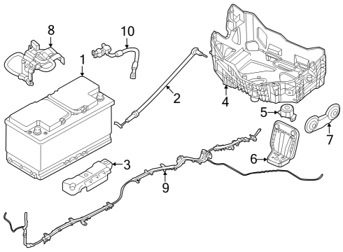 61125A822A3 BMW BATTERY CABLE POS.TERMINAL U