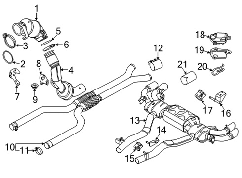 18308098794 BMW FRONT SILENCER WITH FRONT PI