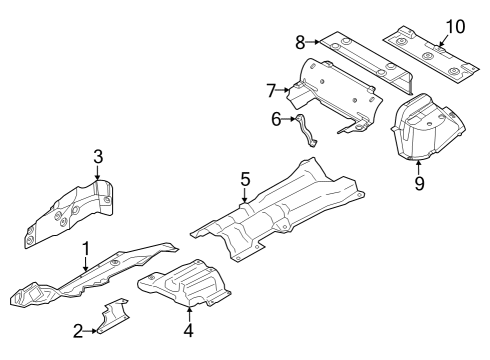 51485A127B0 BMW HEAT INSULATION ENGINE MOUNT