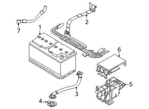 61125A6E328 BMW BATTERY CABLE POSITIVE, BELO