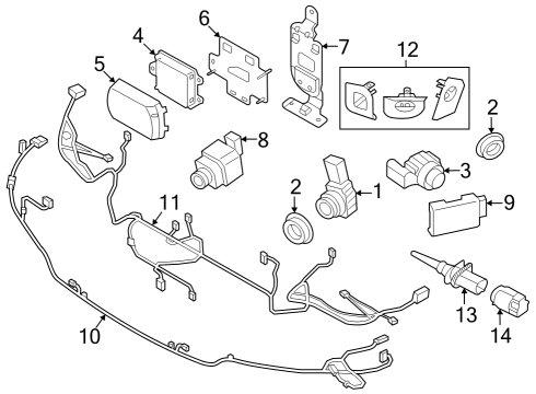 66205B3A594 BMW CONTROL UNIT ULTRASONIC SENS