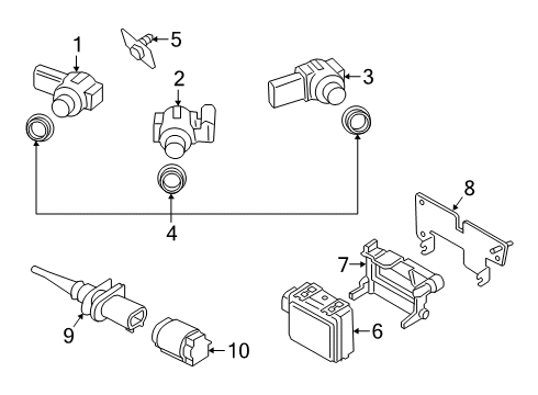 66209890423 BMW Control Unit Ultrasonic Sens