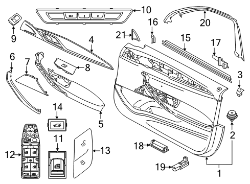 52107491673 BMW BACKREST WIDTH ADJUSTMENT
