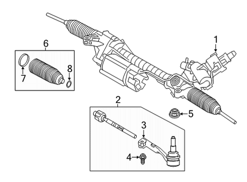 32105A8FB08 BMW Electric Steering Gear