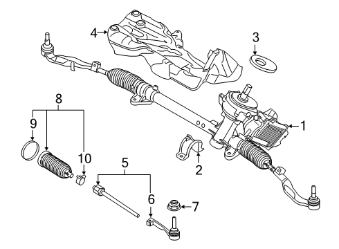 32105A87CE3 BMW Electric Steering Gear