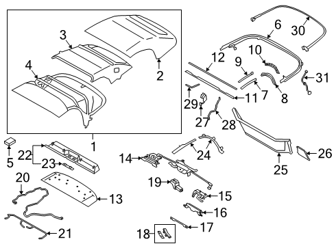 61355A81917 BMW CONVERTIBLE TOP MODULE