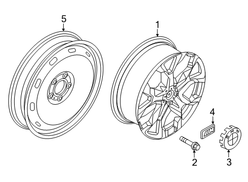 36115A32885 BMW DISC WHEEL, LIGHT ALLOY, NIG
