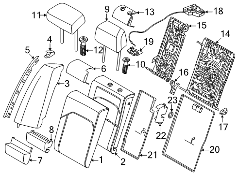 61125A7A927 BMW REAR SEAT WIRING SET