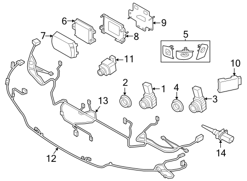 BMW 61125A50539 Wiring Harness Front End 61125A50539 BMW Wiring Harness Front End