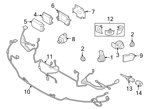 66315A9BE28 BMW FRONT RADAR SENSOR