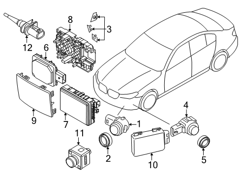 61125B328A6 BMW Wiring Harness Front End