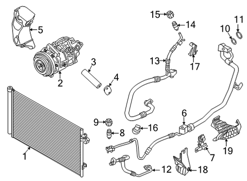 64505A117D6 BMW REFRIGERANT BULKHEAD