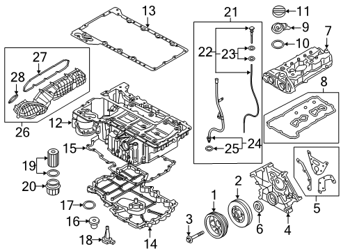 11425A33C42 BMW SET OIL-FILTER ELEMENT
