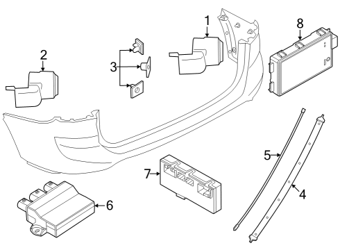 61125A70924 BMW Repair Wiring Harness Rear