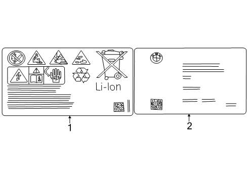71228867216 BMW Information Label Exhaust Gas
