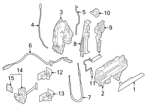 51215A448C9 BMW Screw,Outside Door Handle Support