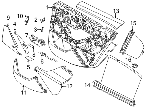 61125A7AD31 BMW WIRING HARNESS FOR REAR DOOR