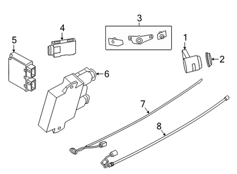 51127872895 BMW KIT MOUNT PDC SENSOR REAR