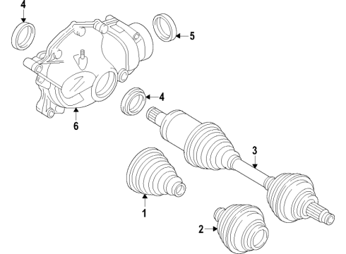 2022 BMW 530e xDrive OUTPUT SHAFT FRONT LEFT Diagram for 31605A01E83
