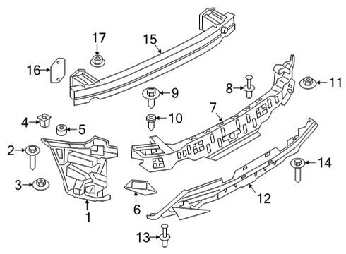 2023 BMW 840i Gran Coupe CLIP STRIP ROOF FRAME Diagram for 51765A71150