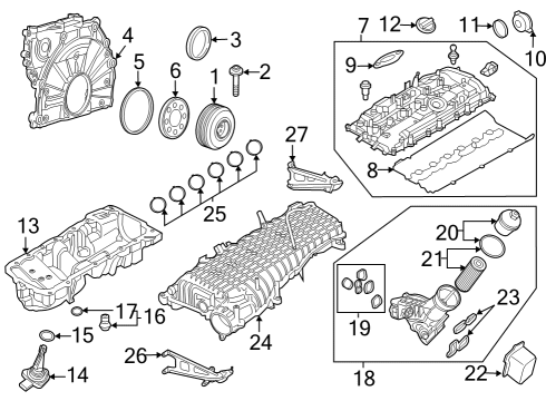 2023 BMW M440i Gran Coupe OIL FILTER COVER Diagram for 11427926064