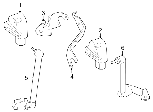 2025 BMW i4 HOLDER RIDE HEIGHT SENSOR LE Diagram for 37146895649