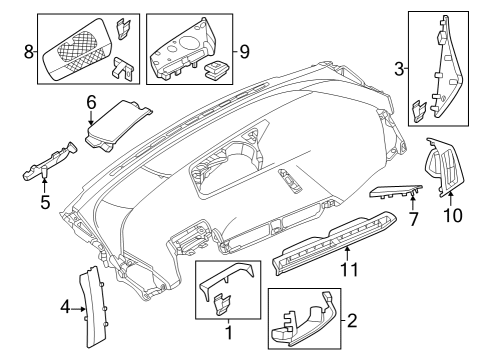 2025 BMW iX HOLDER FRAME Diagram for 51459621392