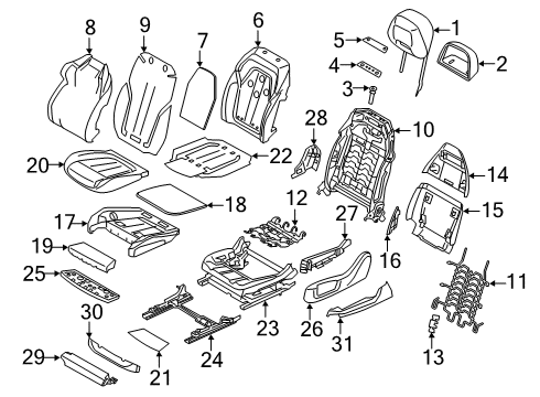 2023 BMW M5 COVER, COMFORT BACKREST, PER Diagram for 52108071276