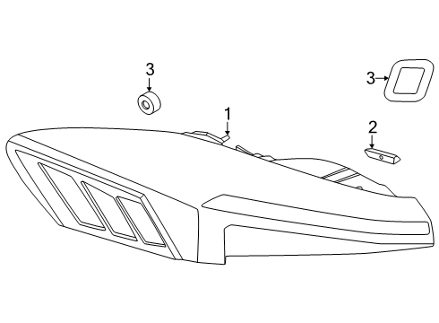 2024 BMW XM TAIL LIGHT, SIDE PANEL RIGHT Diagram for 63219879756