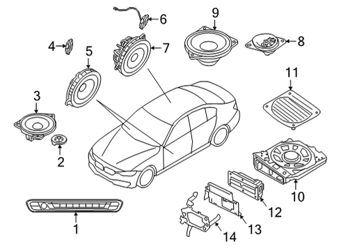 2021 BMW 430i HOLDER FOR TELEMATICS CONTRO Diagram for 65158718642