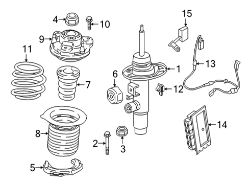 2022 BMW 430i Spring Strut Front Right VDC Diagram for 37105A21C78