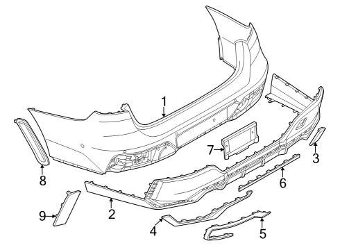 2025 BMW i7 REAR REFLECTOR RIGHT Diagram for 63148084152