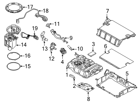 2022 BMW 530e Hex Bolt Diagram for 07148687534