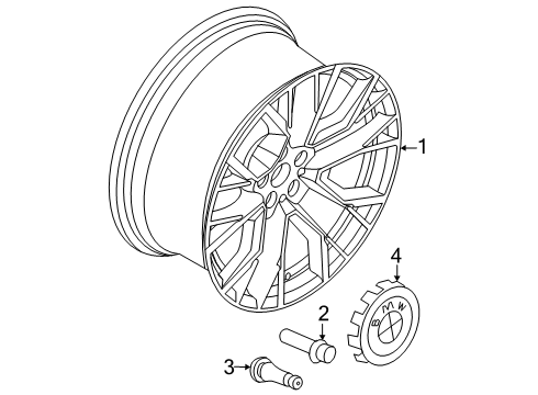 2025 BMW XM DISC WHEEL JET BLACK SOLID P Diagram for 36105B4E7F1