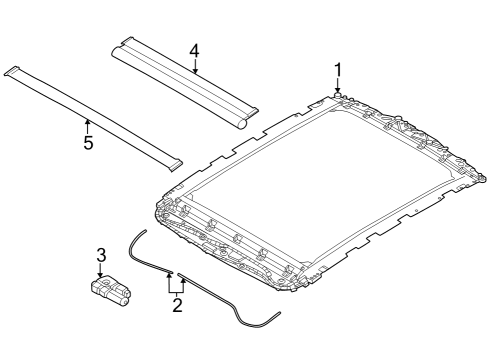 2024 BMW 750e xDrive DRIVE CABLE PANORAMA ROOF BL Diagram for 54105A32079