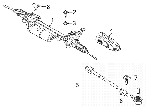 2025 BMW Z4 Electric Steering Gear Diagram for 32105B38FB6