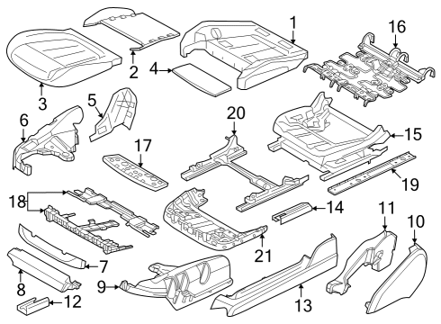 2024 BMW i7 COVER CAP SEAT RAIL OUTER LE Diagram for 52105A42217