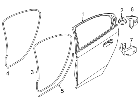 2025 BMW 530i xDrive Cover Column C Right Diagram for 51135A05902
