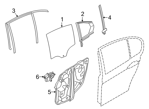 2024 BMW 330e DRIVE POWER WINDOW REAR LEFT Diagram for 61355A5C897