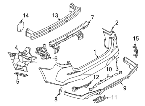2024 BMW M235i xDrive Gran Coupe BRACKET, HEAT INSULATOR REAR Diagram for 51128077662