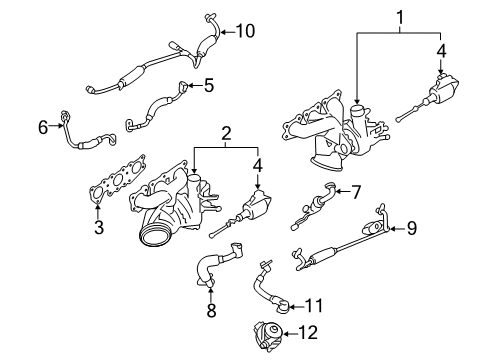 2021 BMW M2 LINE COOLANT FEED EXHAUST TU Diagram for 11538854734