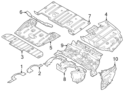 2025 BMW iX UNDERBODY PANELLING, REAR LE Diagram for 51757932077