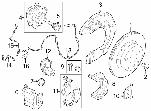 2021 BMW 430i Calliper Carrier Right Diagram for 34206897412