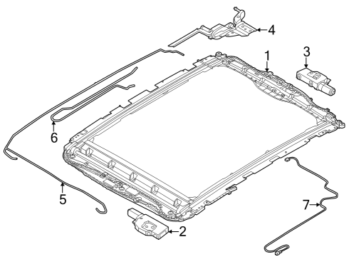 2025 BMW 740i LINKAGE BMW THEATER SCREEN Diagram for 54105A32091