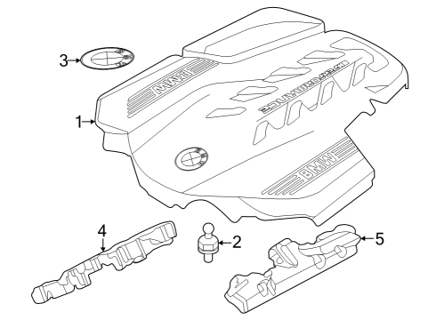 2024 BMW X6 ACOUSTIC COVER Diagram for 11149504978